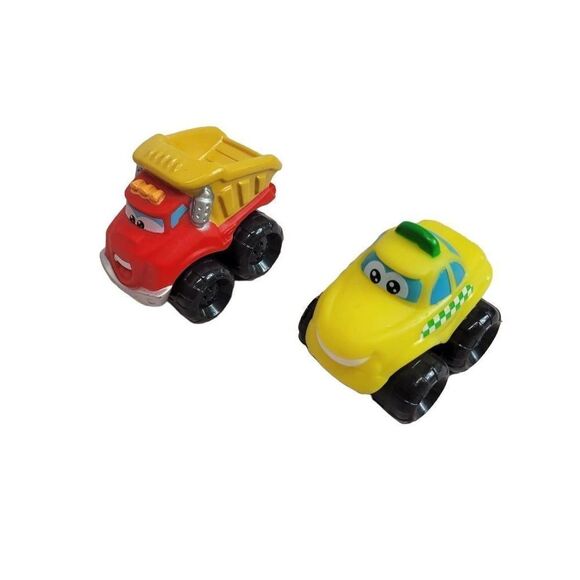 Lil' Chuck & Friends Chuck Toy Dump Truck and Taxi - Picture 1 of 2